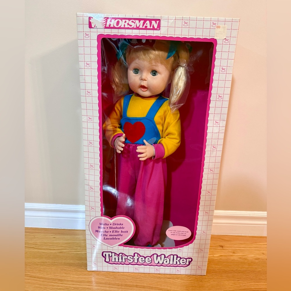 Horsman Thirstee Walker Vintage Baby Doll #13855